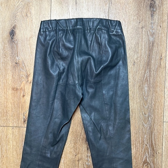Sylvia Schimmel Gray Lamb Leather Leggings Size 38/6 - Picture 4 of 9